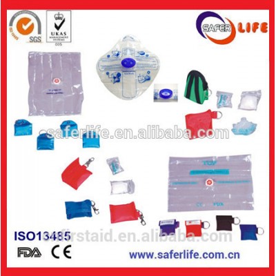 Wholesale CPR Reusable Face Mask Shield in Plastic Bag CPR Masks Disposable CPR Shields